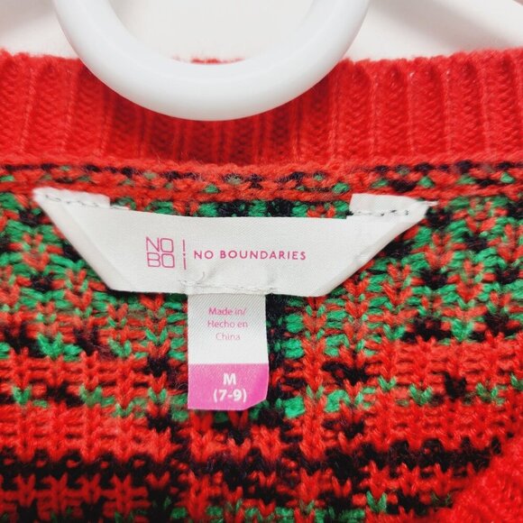 Women's Ugly Christmas Holiday Sweater Santa's Bestie Santa & Rudolph Size M - Picture 3 of 15